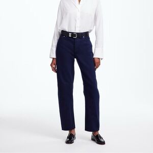 Madewell The Darted Barrel-Leg Jean in Garment-Dyed Denim
